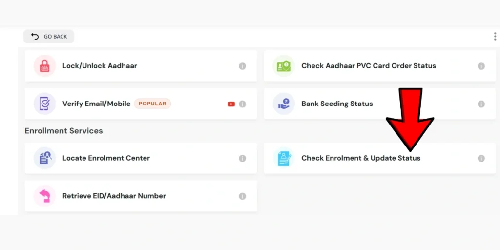 Check Aadhaar Card Status UMANG 